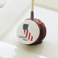 California Proud Bold Watercolor American Flag Cake Pops