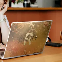 Artistic Sparkly Copper Bronze Modern Glam Chic  HP Laptop Skin