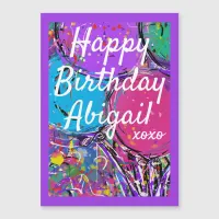 Pretty Balloons Name Personalized Birthday Magnet 