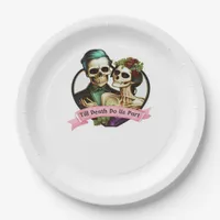 Till Death Do Us Part Valentine Skeleton Classic  Paper Plates