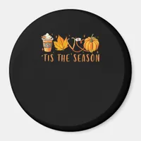 Tis The Season Nurse Pumpkin Spice Fall Leaves Aut Magnet