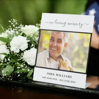 Funeral custom photo memorial reception script pedestal sign