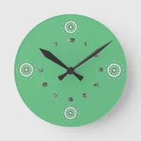 Clock - White Ship Wheels