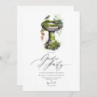 Any Occasion Watercolor Birds Elegant Garden Party Invitation