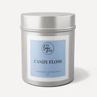 Light Blue Square Border Your Logo Candle Label