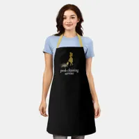 Custom Cleaning Service Co Name Black & Gold Staff Apron