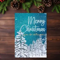 Winter Scene Proverbs 17:22 Merry Heart Christmas Card