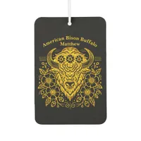 Gold Floral Bold Bison Art With Detail Air Freshener