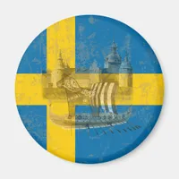 Flag and Symbols of Sweden ID159 Magnet