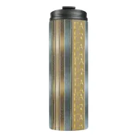 Earth Tones Christmas Fa La La Pattern#27 ID1009 Thermal Tumbler