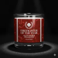 Elegant Firefighter of the Year Red Marble Whiskey Glass