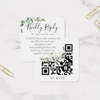 Eucalyptus Wedding Website QR Code RSVP