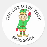 A Gift For To and From Cute Elf Gift Tag