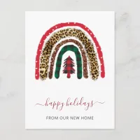 Christmas Rainbow Tree Weve Moved Holiday Moving Postcard