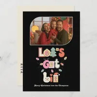 Let’s Get Lit Funny Modern Christmas Photo Holiday Card