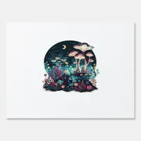 Cottagecore And Aesthetic Goblincore Mushroom Fair Sign