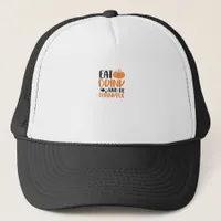 Eat Drink And Be Scary Minimal Clean Trucker Hat