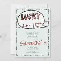 Lucky In Love Las Vegas Casino Modern Bachelorette Invitation