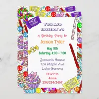 Personalized Birthday Invitation | Whimsical Candy