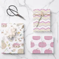 Pink Pumpkin Fall Gift Wrap Paper