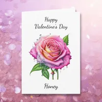 Valentine's Day | Watercolor Rose Card