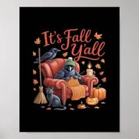 Crow It’s Fall Y’all Pumpkins Fall Autumn Hallowee Poster