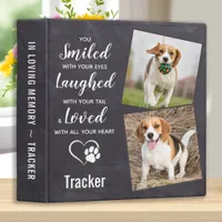 In Loving Memory Dog Memorial Pet Photo Album 3 Ring Binder