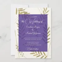 Elegant Timeless Soft Gold Floral Accents Invitation