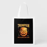 Funny Usa Pumpkin Trumpkin Make Halloween Great Ag Grocery Bag