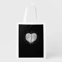 Halloween Skeleton Hands With Heart Classic Style Grocery Bag