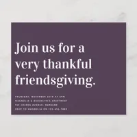 Funny Typography Friendsgiving Dinner Invitation