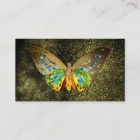 *~* Gold Watercolor Gold Glitter Gilded  Butterfly Business Card