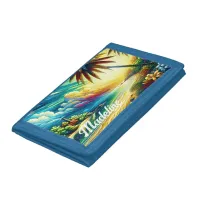 Gorgeous Ai Art | Coastal Beauty Personalized Trifold Wallet