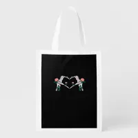 Never Wilts – Skeleton Hands Roses  Grocery Bag