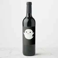 Cute Little Boo Fitted Wine Label