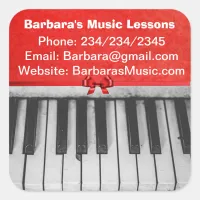 Piano Lessons Promotional Stickers