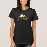 Shiksa Goddess Jewish 90s White Gold Slogan T-Shirt