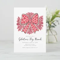 Coquette Bow Galentine's Day Brunch Invitation