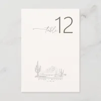 Desert Vibes Wedding Table Number ID1019