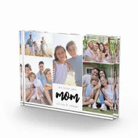 We Love You Mom Personalized Photo Collage Block