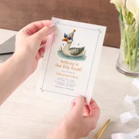 One Silly Goose Translucent First Birthday Party Vellum Invitations