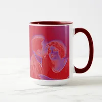 Vintage Valentine Couple in Red Mug