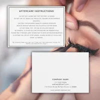 Lashes Extensions After Care Instructions Modern  Business Card