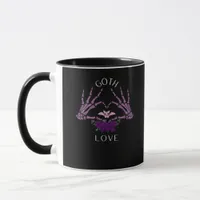 Embrace Goth Skeleton Heart Artistic Style Mug
