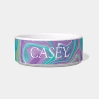 Personalized Purple, Blue, Gold and Teal Bowl