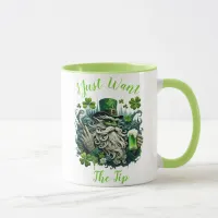 Whimsical Leprechaun Savoring A Cold One Mug