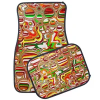 Retro Bubbles   Car Floor Mat