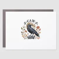 F-Caw-F Raven Moon Gothic Halloween Crow Bird Love Car Magnet