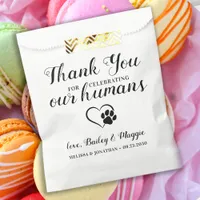Pet Wedding Personalized Dog Treat Doggie Favor Bag