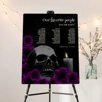 Creepy Skull and Roses Gothic Halloween Wedding Foam Board